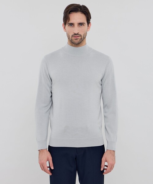 MACKINTOSH LONDON（マッキントッシュ ロンドン）の「ウールプラックスホールガーメントモックネックニット（ニット/セーター・メンズ・ブラック/ベージュ系その他3/グレー系その他2・XL/L/M）」の11枚目の写真