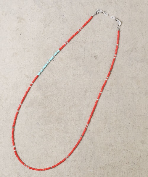 ARCHIVER(アーカイバ)の「【RES】【3WAY】ガラスビーズマスクコード(ネックレス・メンズ・ネイビー/ホワイト/レッド/グリーン/ブラック/ブラック系その他・FREE)」の2枚目の写真