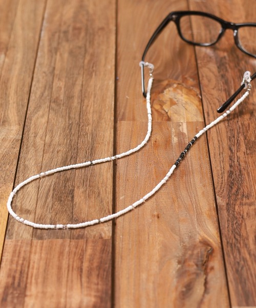 ARCHIVER(アーカイバ)の「【RES】【3WAY】ガラスビーズマスクコード(ネックレス・メンズ・ネイビー/ホワイト/レッド/グリーン/ブラック/ブラック系その他・FREE)」の1枚目の写真