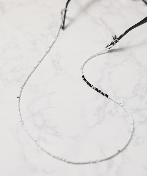 ARCHIVER(アーカイバ)の「【RES】【3WAY】ガラスビーズマスクコード(ネックレス・メンズ・ネイビー/ホワイト/レッド/グリーン/ブラック/ブラック系その他・FREE)」の12枚目の写真