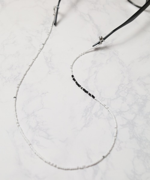 ARCHIVER(アーカイバ)の「【RES】【3WAY】ガラスビーズマスクコード(ネックレス・メンズ・ネイビー/ホワイト/レッド/グリーン/ブラック/ブラック系その他・FREE)」の13枚目の写真