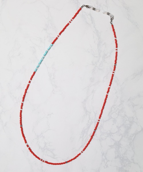 ARCHIVER(アーカイバ)の「【RES】【3WAY】ガラスビーズマスクコード(ネックレス・メンズ・ネイビー/ホワイト/レッド/グリーン/ブラック/ブラック系その他・FREE)」の17枚目の写真