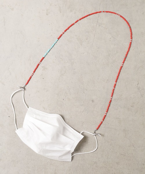 ARCHIVER(アーカイバ)の「【RES】【3WAY】ガラスビーズマスクコード(ネックレス・メンズ・ネイビー/ホワイト/レッド/グリーン/ブラック/ブラック系その他・FREE)」の18枚目の写真