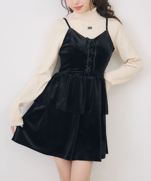 エムミーエメ　ベロアミニワンピース エムミーエメ ベロアミニワンピース M me eme／Search Category