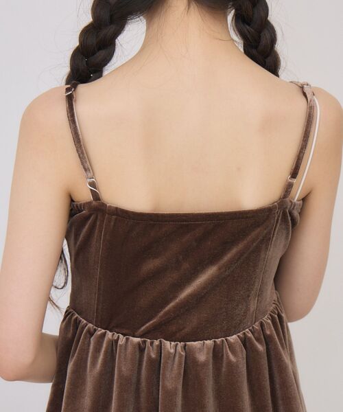 セール】レースアップベロアキャミOP（ワンピース）｜ems excite