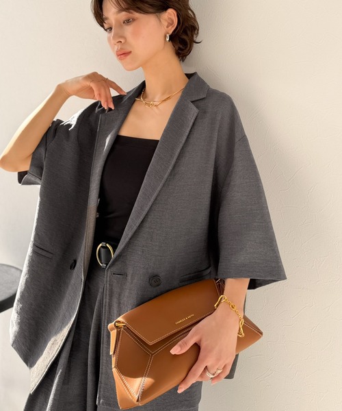 Classical Evon(クラシカルエヴォン)の「【Classical Evon】さらりと整う、余裕。リネンタッチジャケット(セットアップ可)(テーラードジャケット・レディース・ブラウン/チャコール/ブラック・MEDIUM/SMALL/X-LARGE/LARGE)」の22枚目の写真