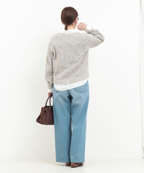 MICO COULIER（ミコクリエ）の「ひげネップヤーンプルオーバーニット（ニット/セーター・レディース・キナリ/ライトグリーン/グレー・38）」の8枚目の写真