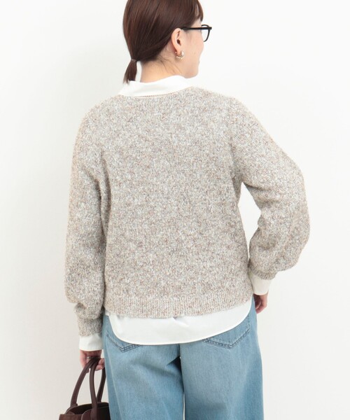 MICO COULIER（ミコクリエ）の「ひげネップヤーンプルオーバーニット（ニット/セーター・レディース・キナリ/ライトグリーン/グレー・38）」の9枚目の写真
