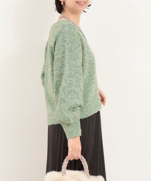 MICO COULIER（ミコクリエ）の「ひげネップヤーンプルオーバーニット（ニット/セーター・レディース・キナリ/ライトグリーン/グレー・38）」の17枚目の写真