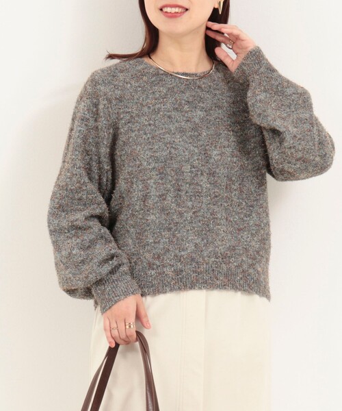 MICO COULIER（ミコクリエ）の「ひげネップヤーンプルオーバーニット（ニット/セーター・レディース・キナリ/ライトグリーン/グレー・38）」の19枚目の写真
