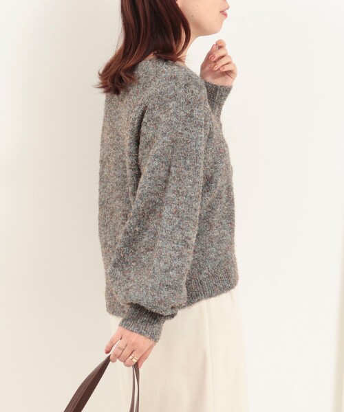 MICO COULIER（ミコクリエ）の「ひげネップヤーンプルオーバーニット（ニット/セーター・レディース・キナリ/ライトグリーン/グレー・38）」の22枚目の写真