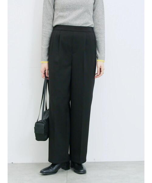 Samansa Mos2 blue（サマンサモスモスブルー）の「【吸湿発熱】マルチスタイルストレートパンツ（その他パンツ・レディース・モカ/ベージュ/グレー/ブラック/ブラウン・SS/M/L/S）」の2枚目の写真