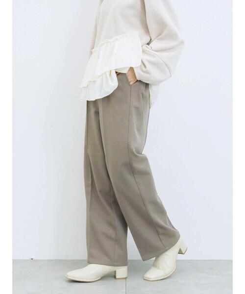 Samansa Mos2 blue（サマンサモスモスブルー）の「【吸湿発熱】マルチスタイルストレートパンツ（その他パンツ・レディース・モカ/ベージュ/グレー/ブラック/ブラウン・SS/M/L/S）」の18枚目の写真