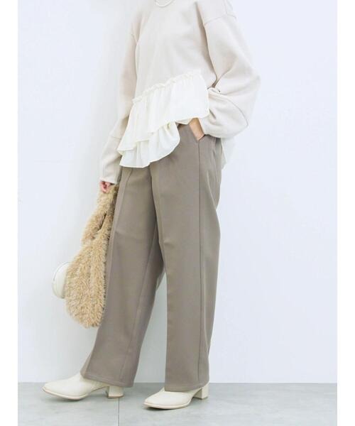 Samansa Mos2 blue（サマンサモスモスブルー）の「【吸湿発熱】マルチスタイルストレートパンツ（その他パンツ・レディース・モカ/ベージュ/グレー/ブラック/ブラウン・SS/M/L/S）」の19枚目の写真