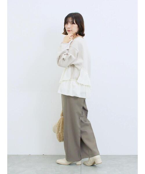 Samansa Mos2 blue（サマンサモスモスブルー）の「【吸湿発熱】マルチスタイルストレートパンツ（その他パンツ・レディース・モカ/ベージュ/グレー/ブラック/ブラウン・SS/M/L/S）」の20枚目の写真