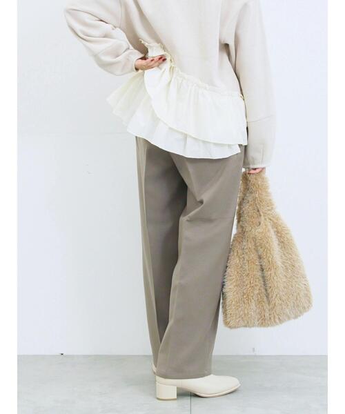 Samansa Mos2 blue（サマンサモスモスブルー）の「【吸湿発熱】マルチスタイルストレートパンツ（その他パンツ・レディース・モカ/ベージュ/グレー/ブラック/ブラウン・SS/M/L/S）」の22枚目の写真