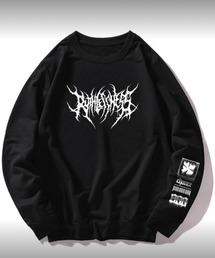 VIBGYOR | 【IZU】 グラフィックロゴ ストリートロングスリーブ / ブラックメタルプリント スウェットT(スウェット)