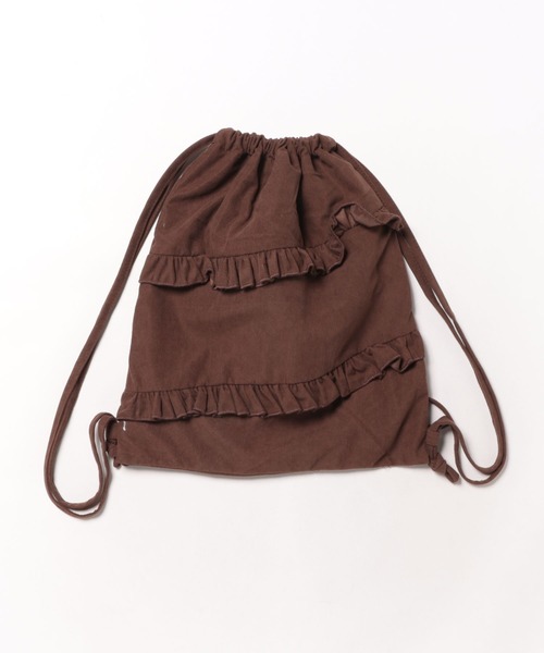 apres jour clair(アプレジュールクレア)の「【apres jour clair】フリルコーデュロイナップザック(バックパック/リュック・レディース・ベージュ/ダークブラウン・FREE)」の7枚目の写真