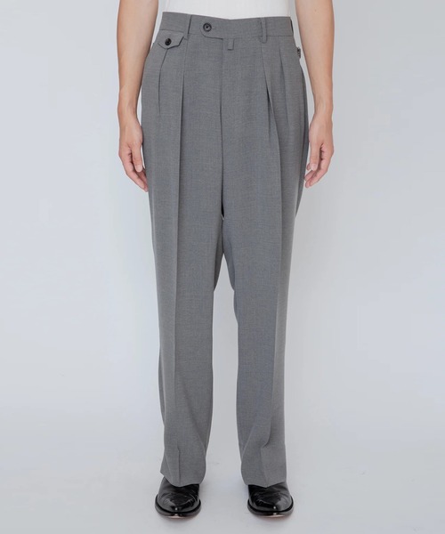 セール】【RAINMAKER/レインメーカー】MELANGE TWILL WIDE TROUSERS