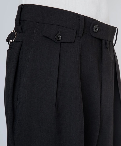 RAINMAKER（レインメーカー）の「【RAINMAKER/レインメーカー】MELANGE TWILL WIDE TROUSERS（スラックス・メンズ・ブラック/グレー・4/3）」の9枚目の写真