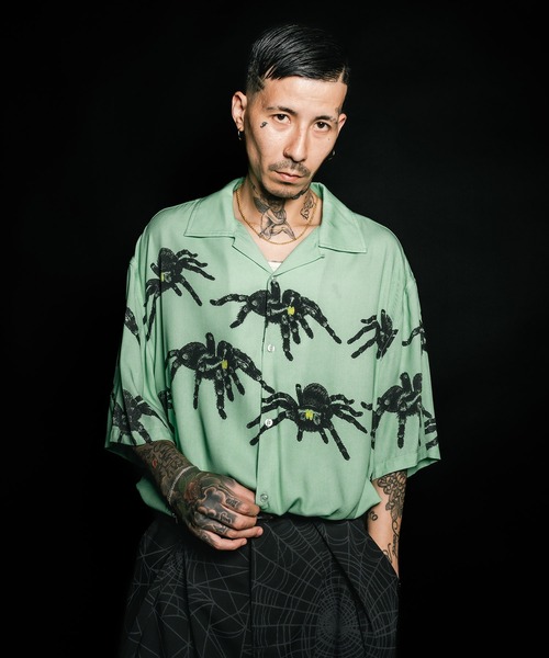 Subciety（サブサエティ）の「Tarantula shirt（シャツ/ブラウス・メンズ・ミント/ホワイト/ピンク・SMALL/MEDIUM/LARGE/X-LARGE）」の13枚目の写真