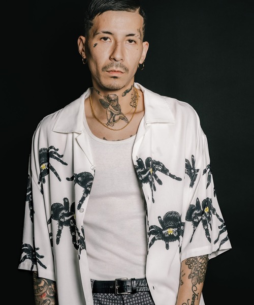 Subciety（サブサエティ）の「Tarantula shirt（シャツ/ブラウス・メンズ・ミント/ホワイト/ピンク・SMALL/MEDIUM/LARGE/X-LARGE）」の8枚目の写真