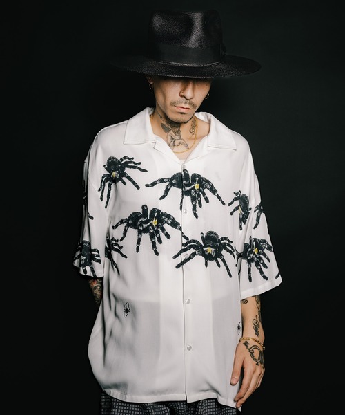 Subciety（サブサエティ）の「Tarantula shirt（シャツ/ブラウス・メンズ・ミント/ホワイト/ピンク・SMALL/MEDIUM/LARGE/X-LARGE）」の9枚目の写真