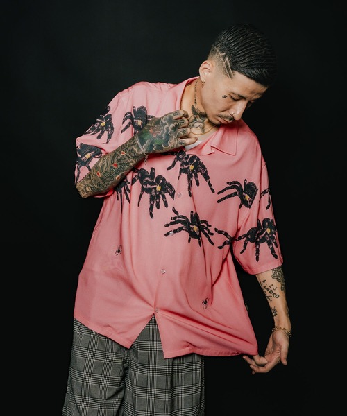 Subciety（サブサエティ）の「Tarantula shirt（シャツ/ブラウス・メンズ・ミント/ホワイト/ピンク・SMALL/MEDIUM/LARGE/X-LARGE）」の16枚目の写真