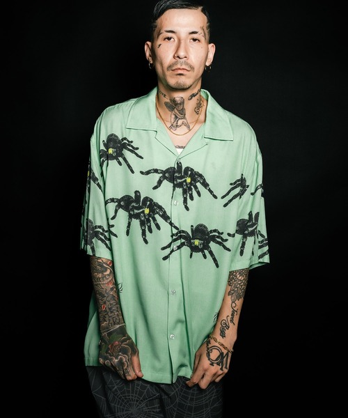 Subciety（サブサエティ）の「Tarantula shirt（シャツ/ブラウス・メンズ・ミント/ホワイト/ピンク・SMALL/MEDIUM/LARGE/X-LARGE）」の11枚目の写真