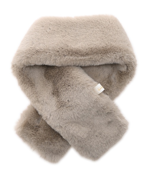 A/C DESIGN BY ALPHA CUBIC（エーシーデザインバイアルファキュービック）の「【顔周りを華やかに演出】ファーティペット（ストール/ショール・レディース・ベージュ/ライトグレー・フリー）」の8枚目の写真