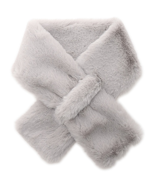 A/C DESIGN BY ALPHA CUBIC（エーシーデザインバイアルファキュービック）の「【顔周りを華やかに演出】ファーティペット（ストール/ショール・レディース・ベージュ/ライトグレー・フリー）」の12枚目の写真