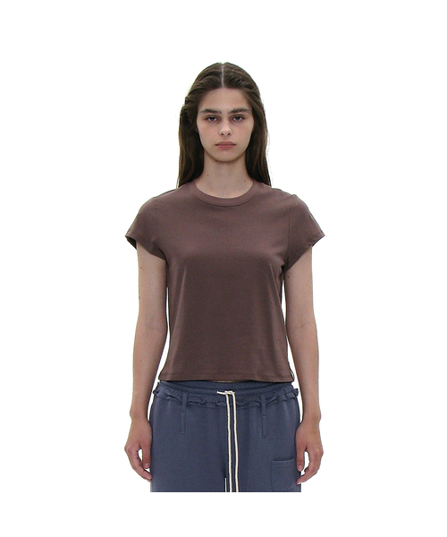 PARTIMENTO WOMEN(パルティメントウィメン)の「PWC コットンキャップスリーブTシャツ_6カラー(Tシャツ/カットソー・レディース・ホワイト/ピンク系その他/グレー/レッド/ブラック/スカイブルー・SMALL/MEDIUM/LARGE)」の5枚目の写真