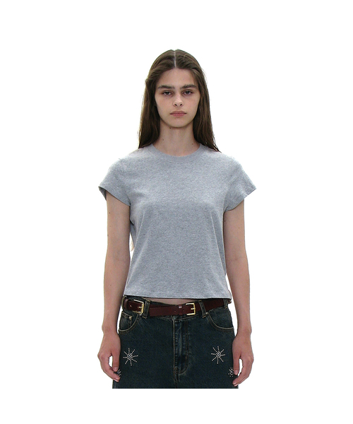 PARTIMENTO WOMEN(パルティメントウィメン)の「PWC コットンキャップスリーブTシャツ_6カラー(Tシャツ/カットソー・レディース・ホワイト/ピンク系その他/グレー/レッド/ブラック/スカイブルー・SMALL/MEDIUM/LARGE)」の1枚目の写真
