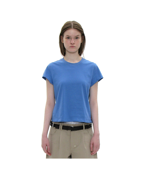 PARTIMENTO WOMEN(パルティメントウィメン)の「PWC コットンキャップスリーブTシャツ_6カラー(Tシャツ/カットソー・レディース・ホワイト/ピンク系その他/グレー/レッド/ブラック/スカイブルー・SMALL/MEDIUM/LARGE)」の4枚目の写真
