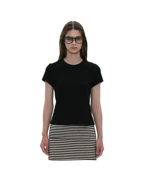 PARTIMENTO WOMEN(パルティメントウィメン)の「PWC コットンキャップスリーブTシャツ_6カラー(Tシャツ/カットソー・レディース・ホワイト/ピンク系その他/グレー/レッド/ブラック/スカイブルー・SMALL/MEDIUM/LARGE)」の3枚目の写真