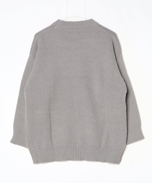 FUNdaysion(ファンデイション)の「メッセージロゴニットトップス(ニット/セーター・レディース・ブラック/グレー・M)」の6枚目の写真