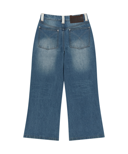 AAKAM(アーカム)の「Contrast Washed Denim Pants (Blue)(デニムパンツ・レディース・その他・1/2)」の3枚目の写真