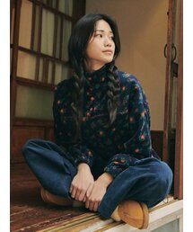 GANISONG（ガニソン）の「フローラルフリース_ネイビー（その他アウター）」