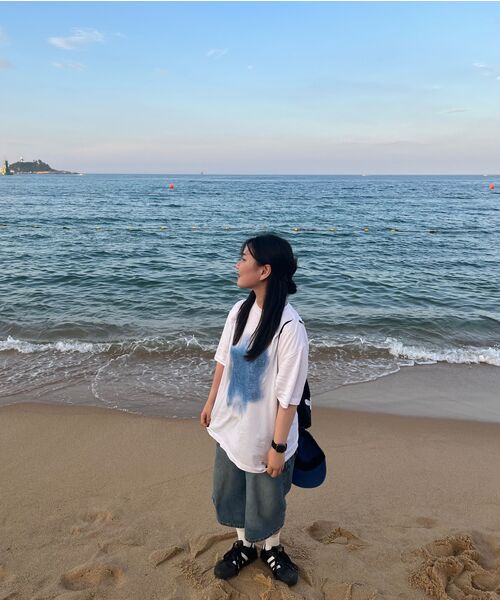 TOFFEE(トフィー)の「ウォッシュドバミューダデニムパンツ(ブルー)(その他パンツ・メンズ・その他・SMALL/MEDIUM/LARGE/X-LARGE)」の3枚目の写真