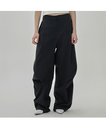WOOALONG（ウアロン）の「Side Drape Wide Pants - BLACK（その他パンツ）」