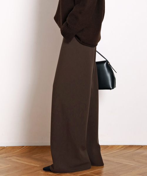 AP STUDIO（エーピーストゥディオ）の「追加エラスティックパンツ(ブラウン）（スラックス・レディース・ブラウン・34/36/38）」の5枚目の写真