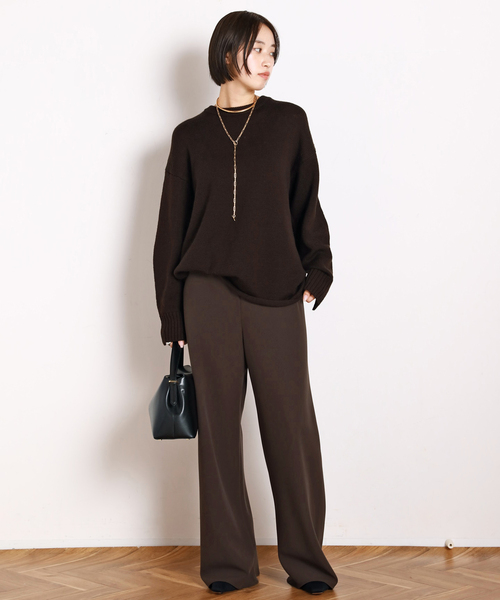 AP STUDIO（エーピーストゥディオ）の「追加エラスティックパンツ(ブラウン）（スラックス・レディース・ブラウン・34/36/38）」の7枚目の写真