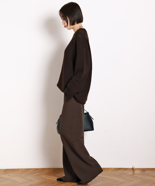 AP STUDIO（エーピーストゥディオ）の「追加エラスティックパンツ(ブラウン）（スラックス・レディース・ブラウン・34/36/38）」の8枚目の写真