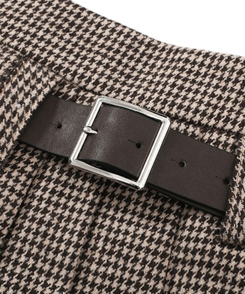 meJane（ミージェーン）の「千鳥チェック柄 プリーツミニスカート（スカート・レディース・ブラウン系・M/L）」の14枚目の写真