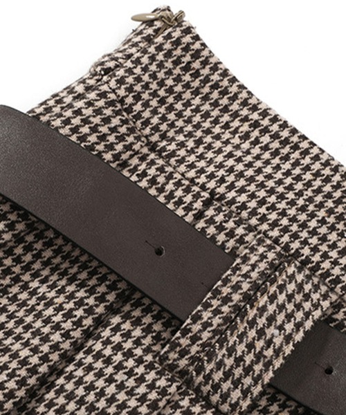 meJane（ミージェーン）の「千鳥チェック柄 プリーツミニスカート（スカート・レディース・ブラウン系・M/L）」の16枚目の写真