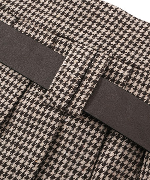 meJane（ミージェーン）の「千鳥チェック柄 プリーツミニスカート（スカート・レディース・ブラウン系・M/L）」の15枚目の写真