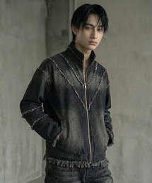 MONOCHROME（モノクローム）の「ヴィンテージウォッシュ加工フリンジデニムジャケット（デニムジャケット）」