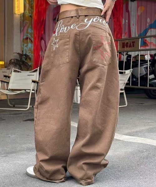 Achic（アシック）の「バックししゅうデニムパンツ（デニムパンツ・レディース・ブラウン/アイボリー・S/M）」の9枚目の写真