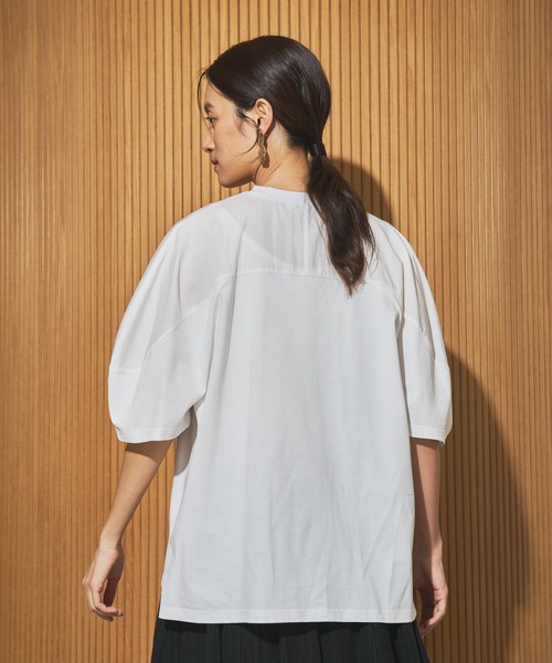 audrey and john wad（オードリーアンドジョンワッド）の「ヴィンテージワッシャー半袖T（Tシャツ/カットソー・レディース・ブラック系その他/ホワイト系その他/ホワイト/ブラック・FREE）」の6枚目の写真