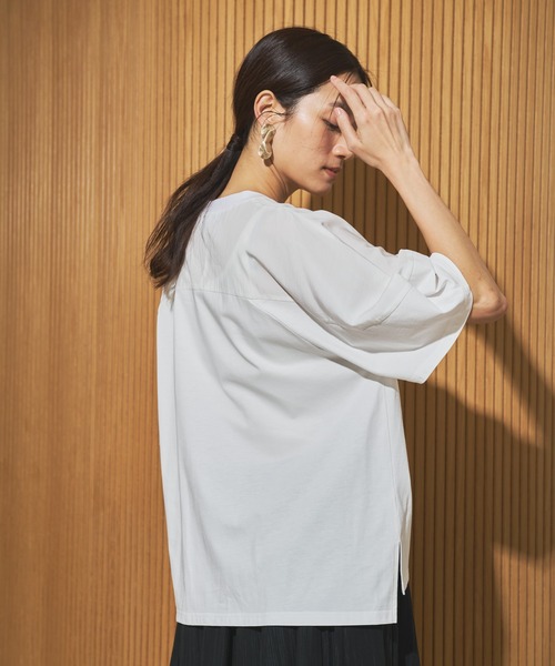 audrey and john wad（オードリーアンドジョンワッド）の「ヴィンテージワッシャー半袖T（Tシャツ/カットソー・レディース・ブラック系その他/ホワイト系その他/ホワイト/ブラック・FREE）」の8枚目の写真